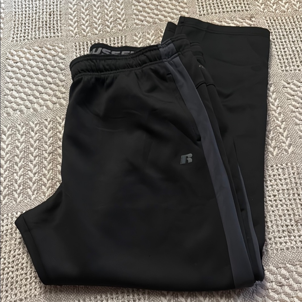 Russell Athletic Black Sweatpants with Elastic Waistband